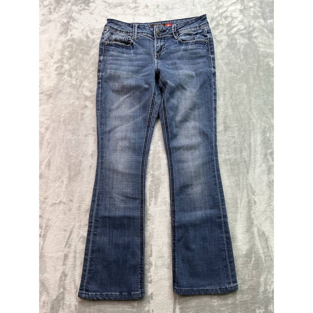 Women Bootcut Jean Sz 25 Blue Peoples Liberation Western Boho Y2K Cowgirl Rocker
